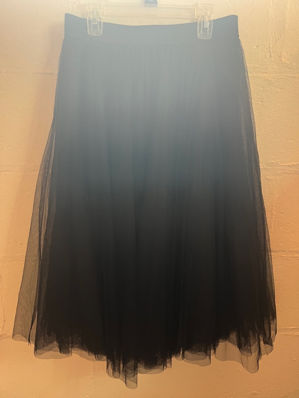Charlotte Russe Black Tulle Midi Skirt